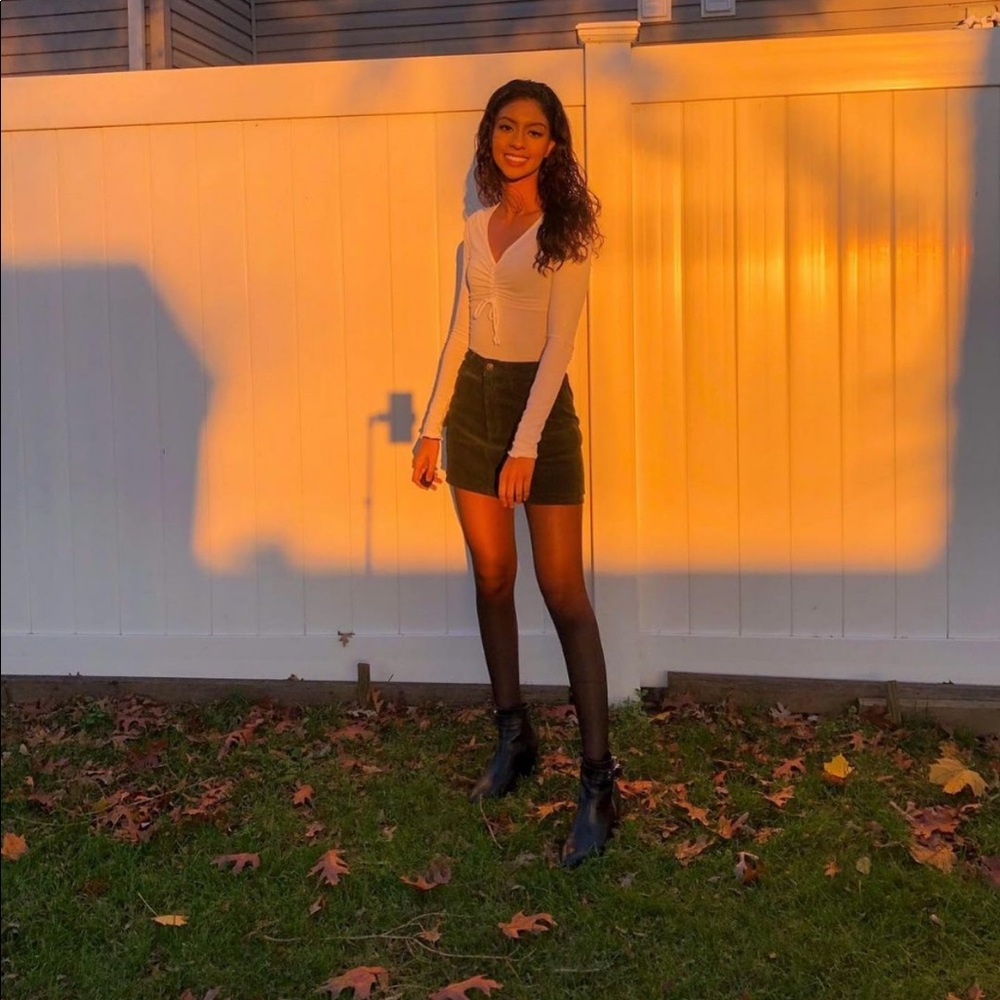 Hunter green skirt
